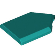 Lego deska (destička) 2x3 hladká pětiúhelník, tmavě tyrkysová (6328050)